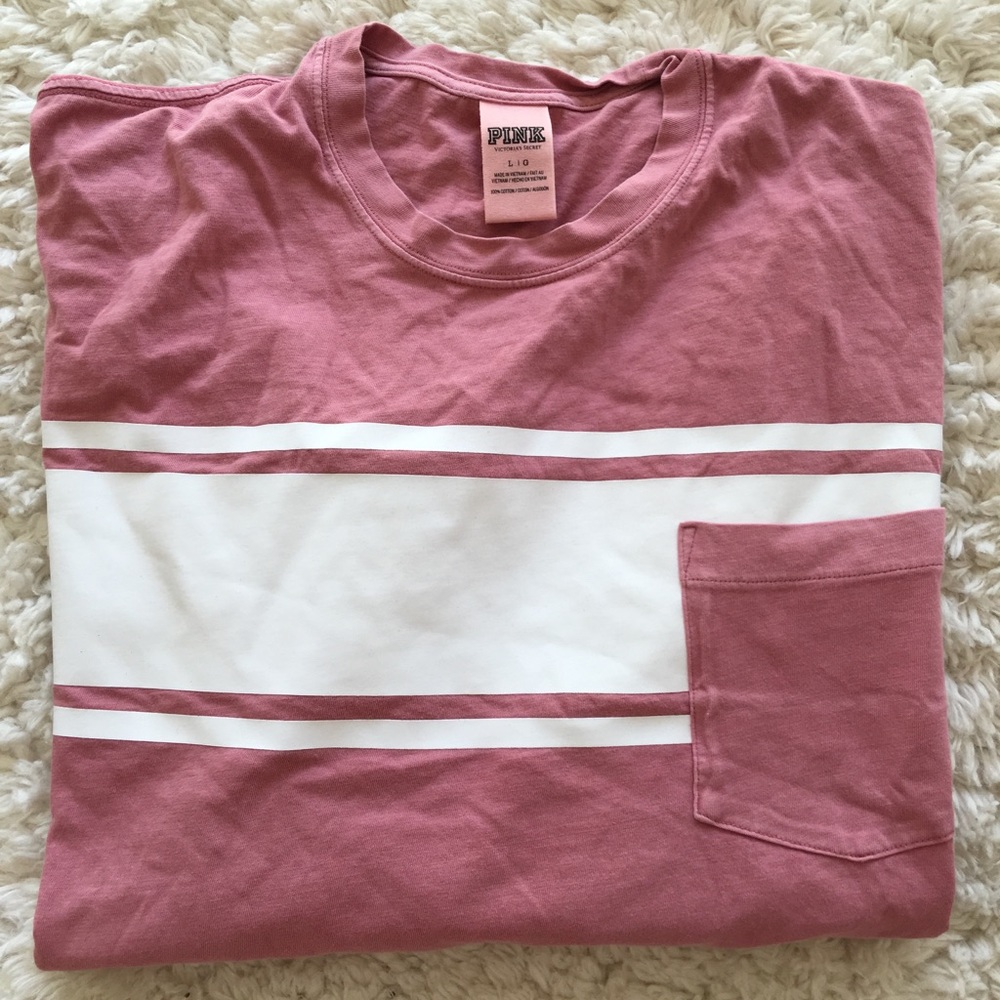 VS PINK long sleeve campus tee!